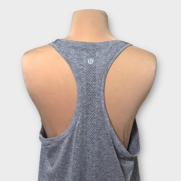 Lululemon Run Swiftly Tank 12 Racerback Gray Women Run Train Tank Top EUC - Picture 4 of 5